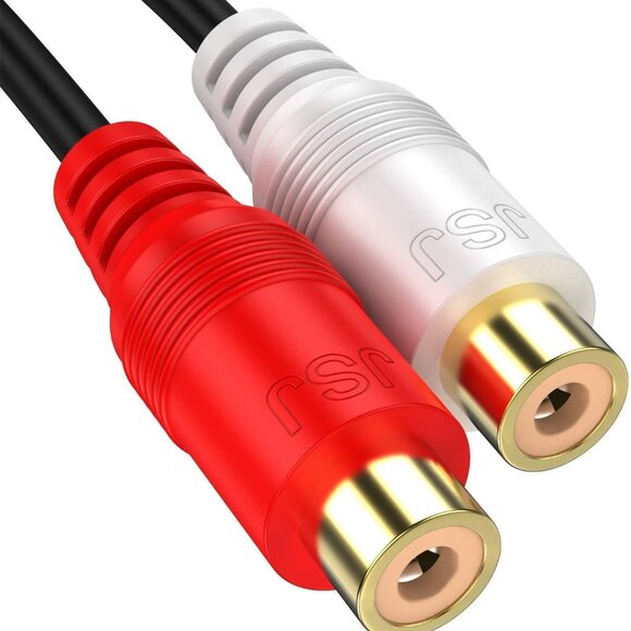 RCA 1 Male to 2 Female Audio Speaker Y Adapter Splitter Cable - Package of 2 NEW - Picture 2 of 7